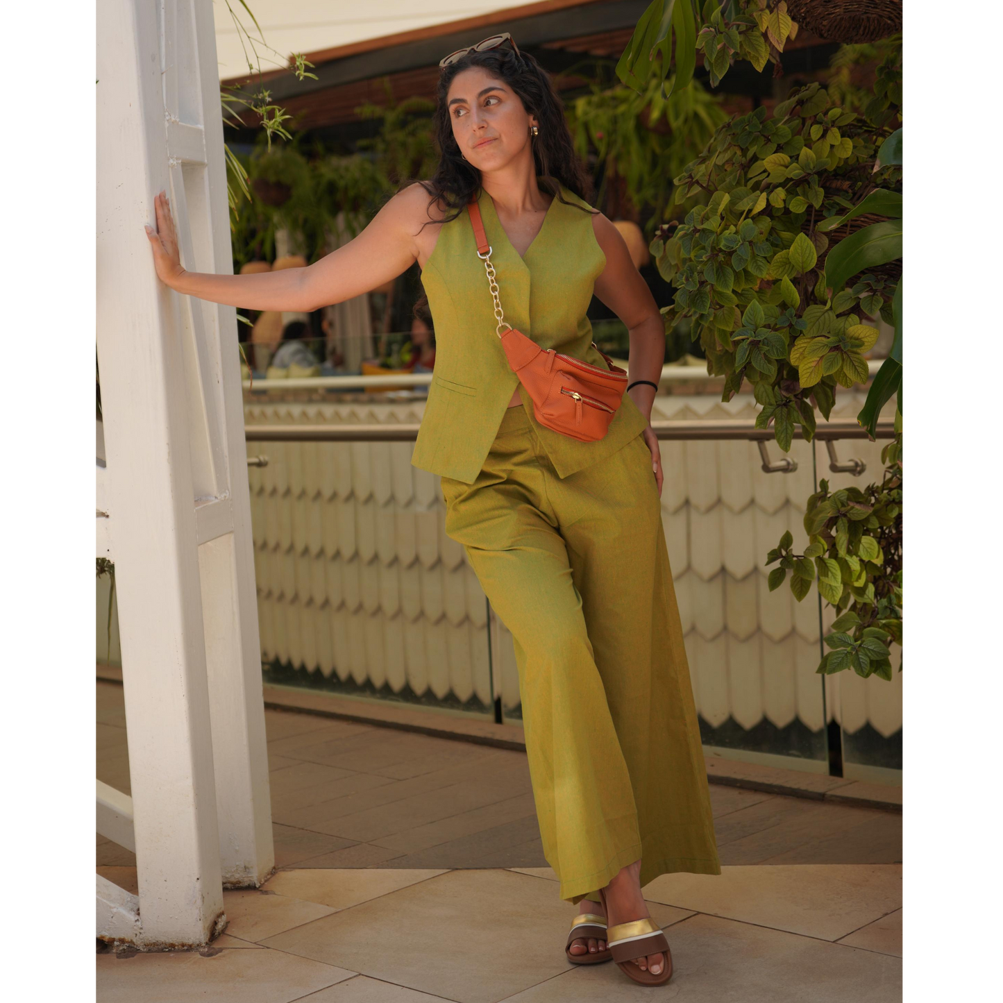 Taji Waistcoat - Sage