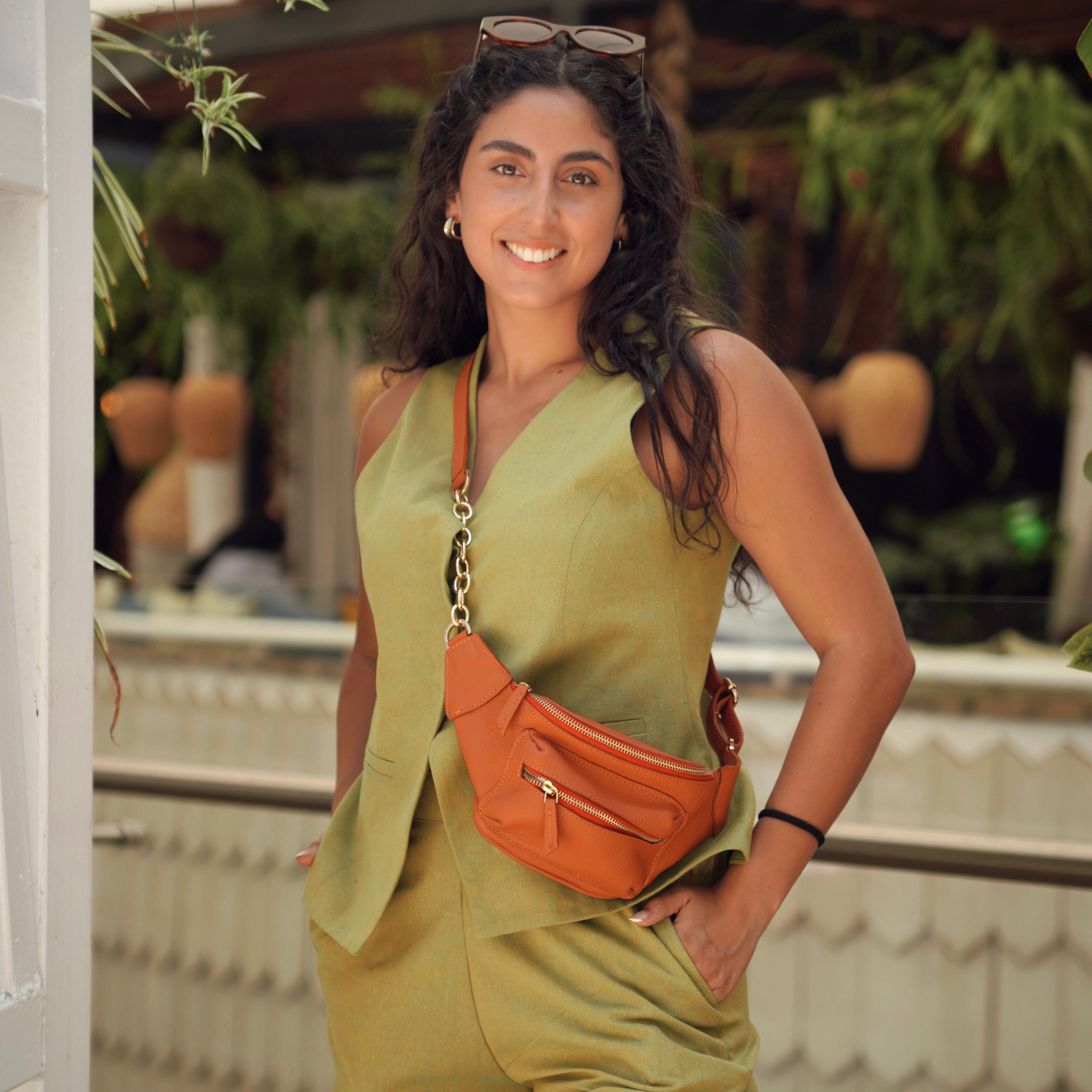 Taji Waistcoat - Sage