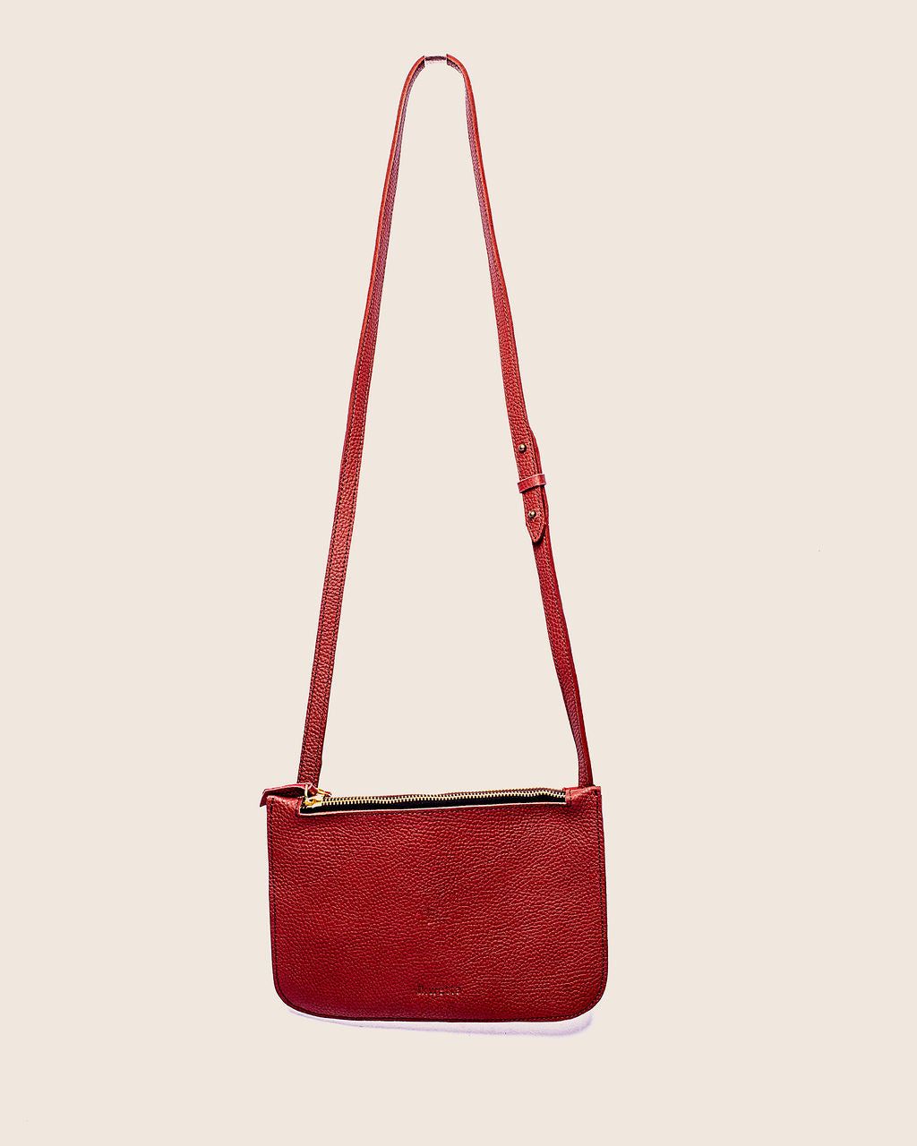 Gabby crossbody in firebrick natural dried and hunting suede leather