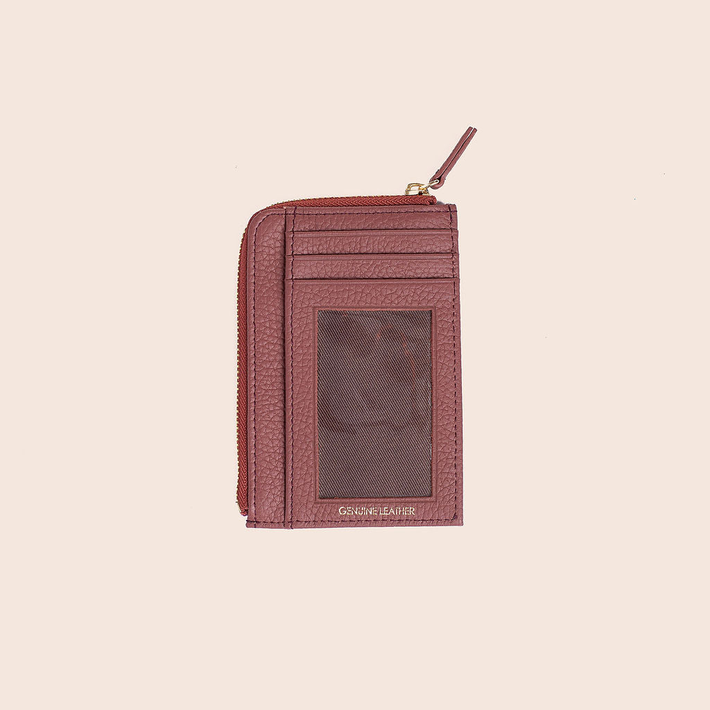 Commuter wallet handcrafted with milled leather