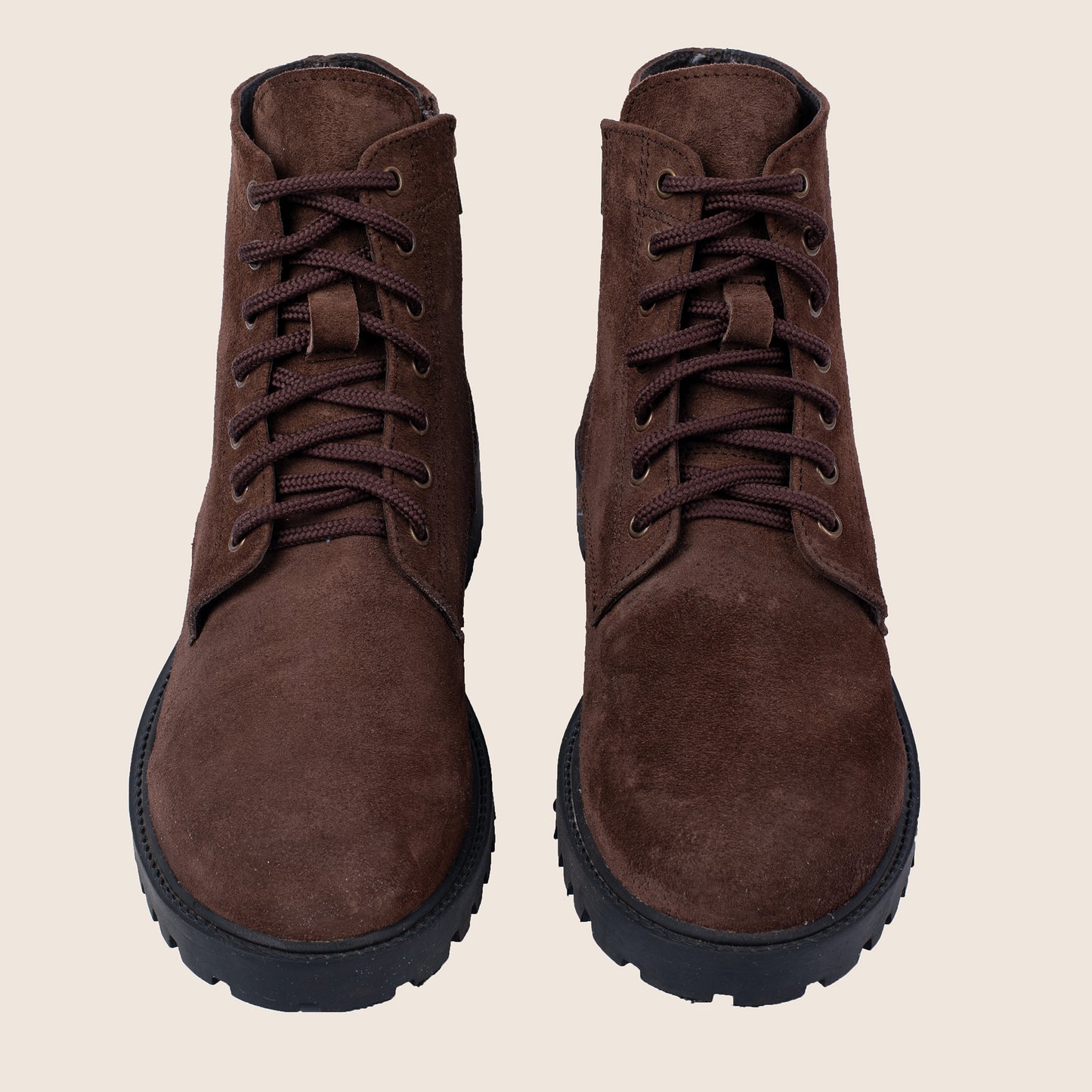 The mara boot in brown split suede leather and aspen soles