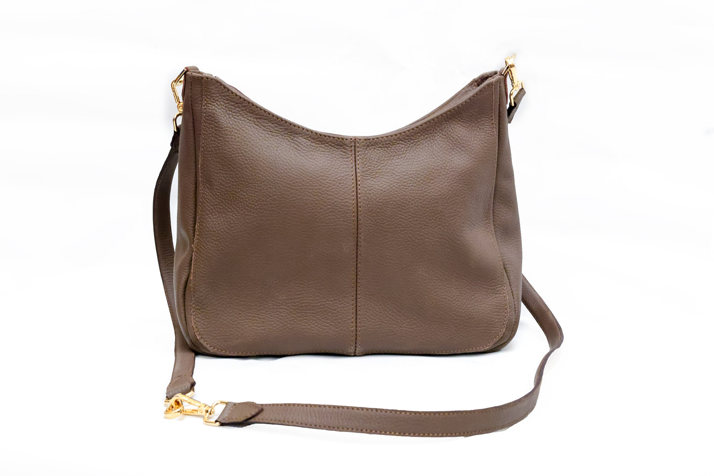 Kira shoulder bag in Rocky road natural dyed milled leather