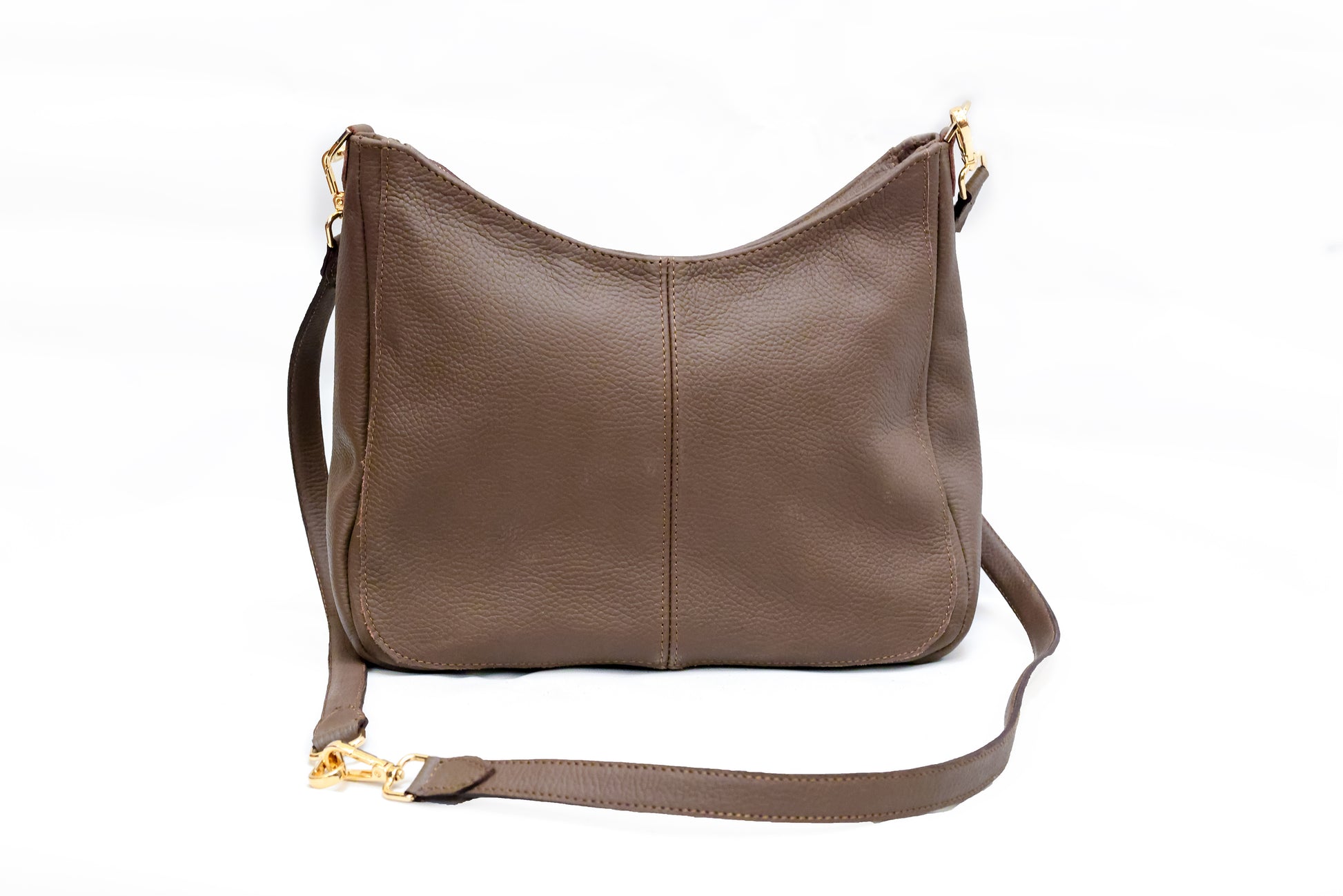 Kira shoulder bag in Rocky road natural dyed milled leather