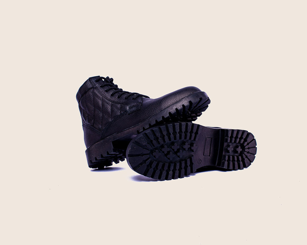 Quilted Combat Rubber sole