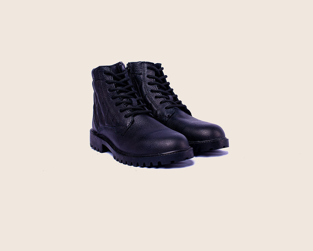 Quilted Combat Boot