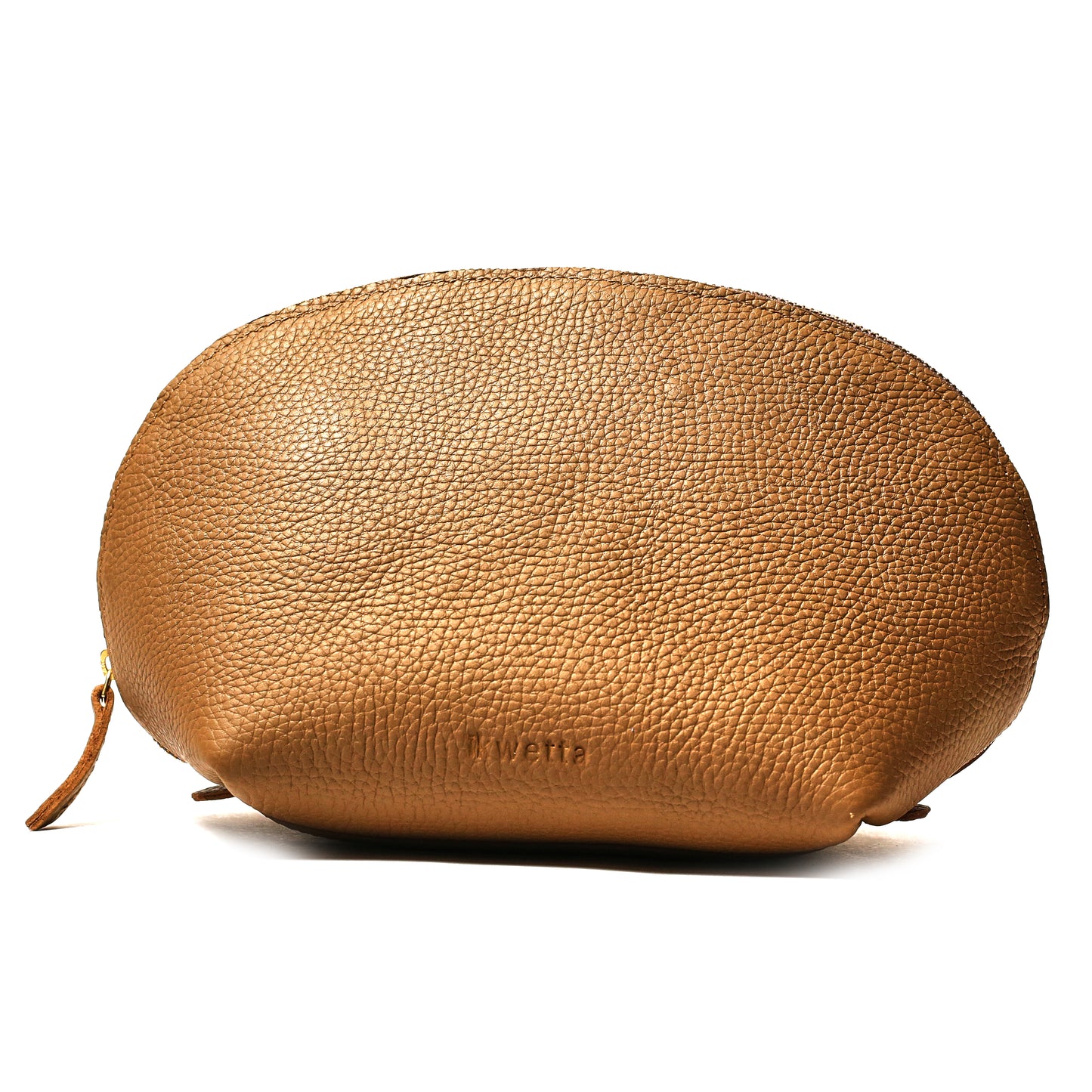 Viringo travel case in beige natural dyed milled leather
