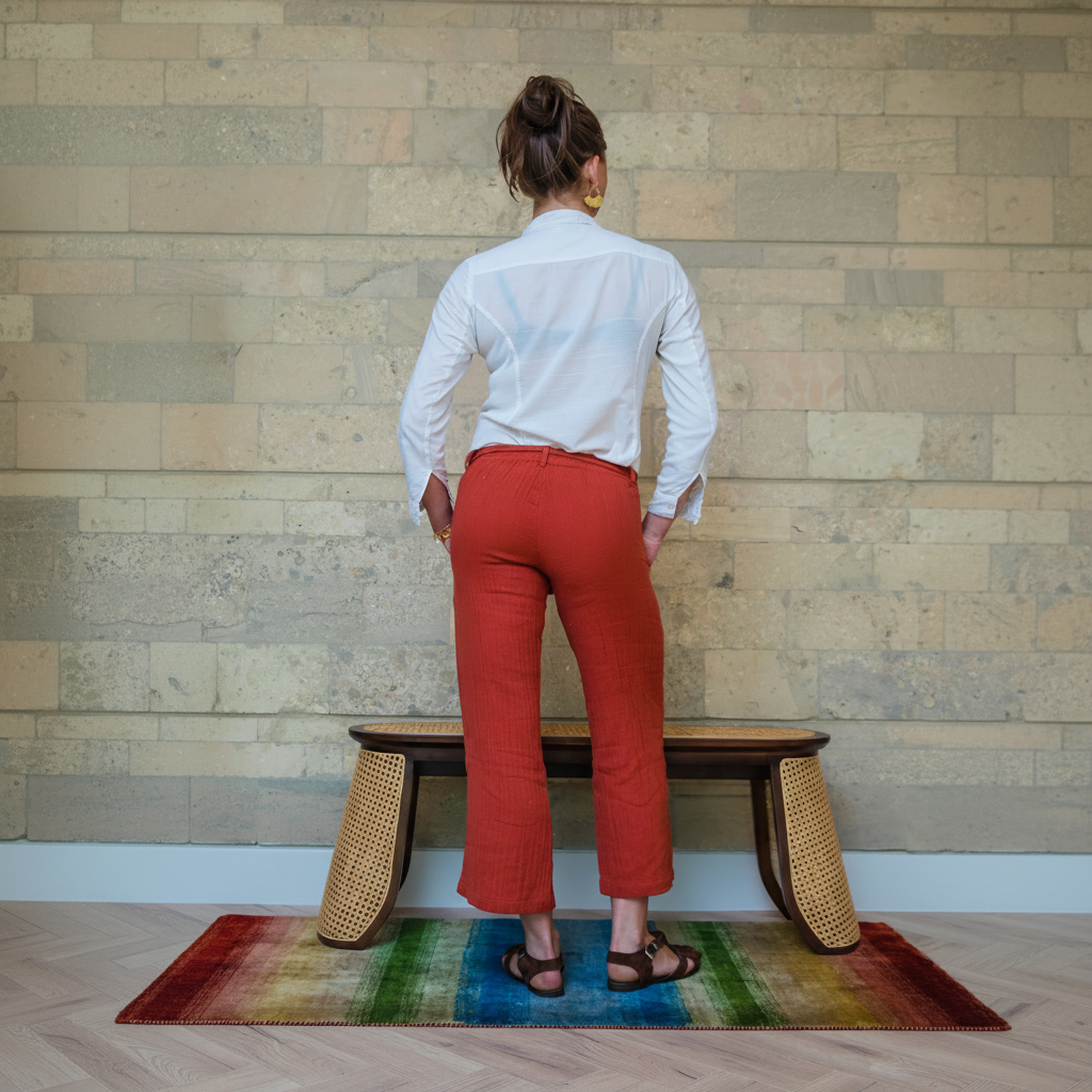 Red Pants Back View - 2048x2048px