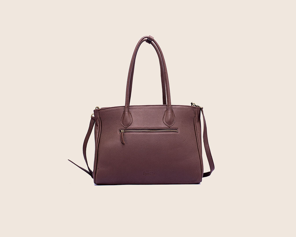 Rocky Road Brown Pebble Grain Leather Bag