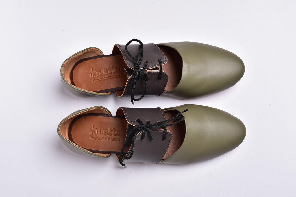 Kay Shoes in Olive